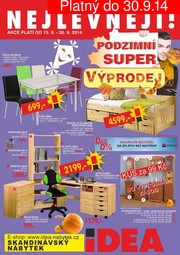 aktuální leták IDEA nábytek 15.9.2014-30.9.2014