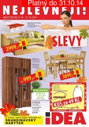 aktuální leták IDEA nábytek 15.10.2014-31.10.2014
