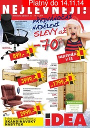 aktuální leták IDEA nábytek 1.11.2014-14.11.2014