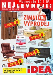 aktuální leták IDEA nábytek 1.1.2015-14.1.2015