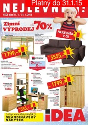 aktuální leták IDEA nábytek 15.1.2015-31.1.2015