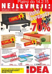 aktuální leták IDEA nábytek 1.2.2015-14.2.2015