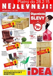 aktuální leták IDEA nábytek 15.2.2015-28.2.2015