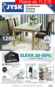 aktuální leták Jysk 26.2.2015-11.3.2015