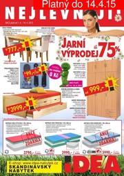 aktuální leták IDEA nábytek 1.4.2015-14.4.2015