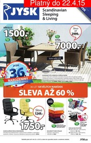 aktuální leták Jysk 9.4.2015-22.4.2015