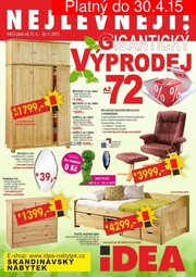 aktuální leták IDEA nábytek 15.4.2015-30.4.2015