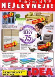 aktuální leták IDEA nábytek 1.5.2015-14.5.2015