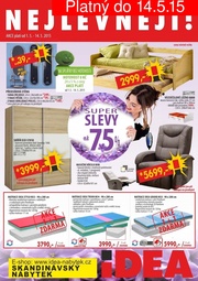 aktuální leták IDEA nábytek 1.5.2015-14.5.2015