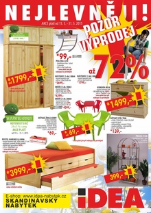 aktuální leták IDEA nábytek 15.5.2015-31.5.2015