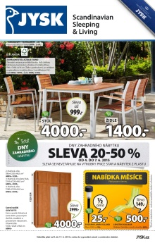 aktuální leták Jysk 4.6.2015-17.6.2015