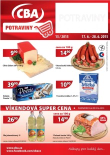 aktuální leták CBA 17.6.2015-28.6.2015