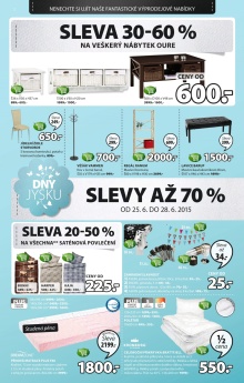 aktuální leták Jysk 25.6.2015-8.7.2015