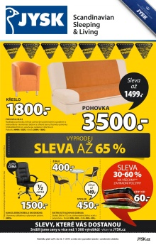 aktuální leták Jysk 9.7.2015-22.7.2015