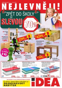 aktuální leták IDEA nábytek 15.8.2015-31.8.2015