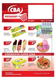 aktuální leták CBA 26.8.2015-6.9.2015