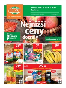 aktuální leták Globus 10.9.2015-16.9.2015