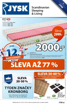 aktuální leták Jysk 17.9.2015-23.9.2015