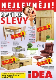 aktuální leták IDEA nábytek 15.10.2015-31.10.2015