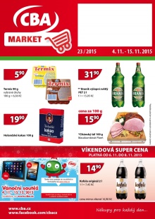 aktuální leták CBA 4.11.2015-15.11.2015
