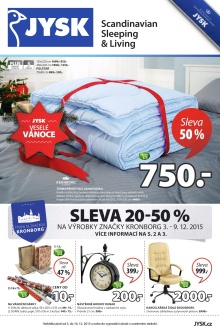 aktuální leták Jysk 3.12.2015-16.12.2015
