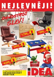 aktuální leták IDEA nábytek 15.12.2015-31.12.2015