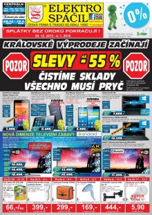 aktuální leták Elektro Spáčil 29.12.2015-12.1.2016