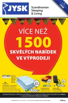 aktuální leták Jysk 25.12.2015-13.1.2016