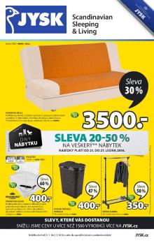 aktuální leták Jysk 21.1.2016-3.2.2016