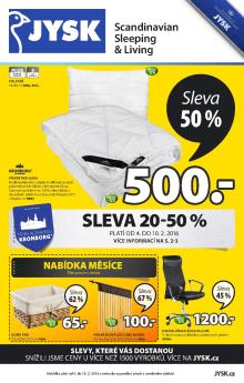 aktuální leták Jysk 4.2.2016-10.2.2016