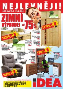 aktuální leták IDEA nábytek 15.2.2016-29.2.2016