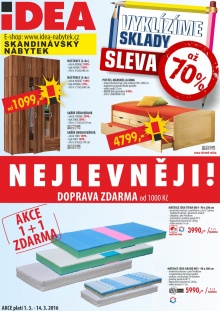 aktuální leták IDEA nábytek 1.3.2016-14.3.2016