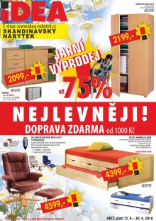 aktuální leták IDEA nábytek 15.4.2016-30.4.2016