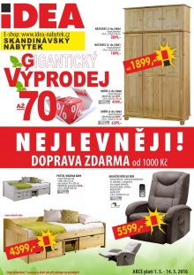 aktuální leták IDEA nábytek 1.5.2016-14.5.2016