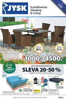 aktuální leták Jysk 2.6.2016-15.6.2016