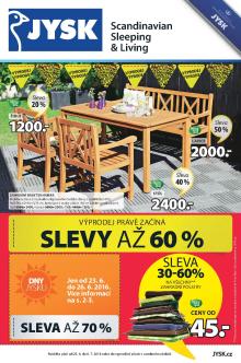 aktuální leták Jysk 23.6.2016-6.7.2016