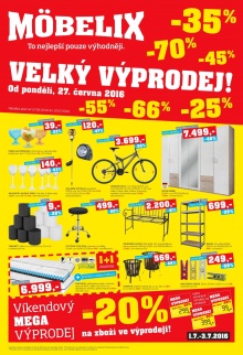 aktuální leták Möbelix 27.6.2016-10.7.2016