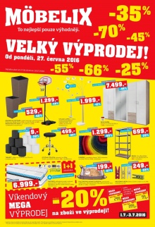 aktuální leták Möbelix 27.6.2016-10.7.2016