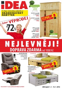 aktuální leták IDEA nábytek 1.7.2016-14.7.2016