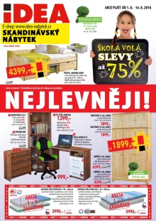 aktuální leták IDEA nábytek 1.8.2016-14.8.2016