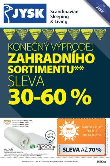 aktuální leták Jysk 16.8.2016-21.8.2016