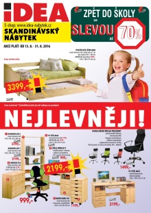aktuální leták IDEA nábytek 15.8.2016-31.8.2016