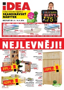 aktuální leták IDEA nábytek 1.9.2016-14.9.2016