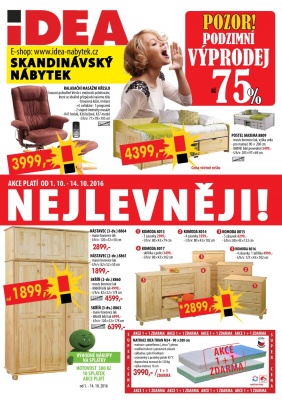 aktuální leták IDEA nábytek 1.10.2016-14.10.2016