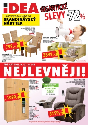aktuální leták IDEA nábytek 15.10.2016-31.10.2016