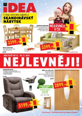 aktuální leták IDEA nábytek 15.11.2016-30.11.2016