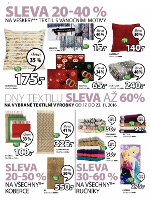 aktuální leták Jysk 17.11.2016-30.11.2016