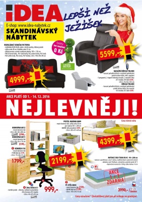 aktuální leták IDEA nábytek 1.12.2016-14.12.2016