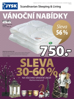 aktuální leták Jysk 15.12.2016-24.12.2016