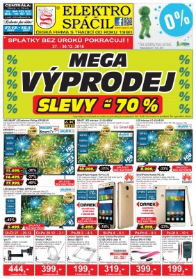 aktuální leták Elektro Spáčil 27.12.2016-10.1.2017
